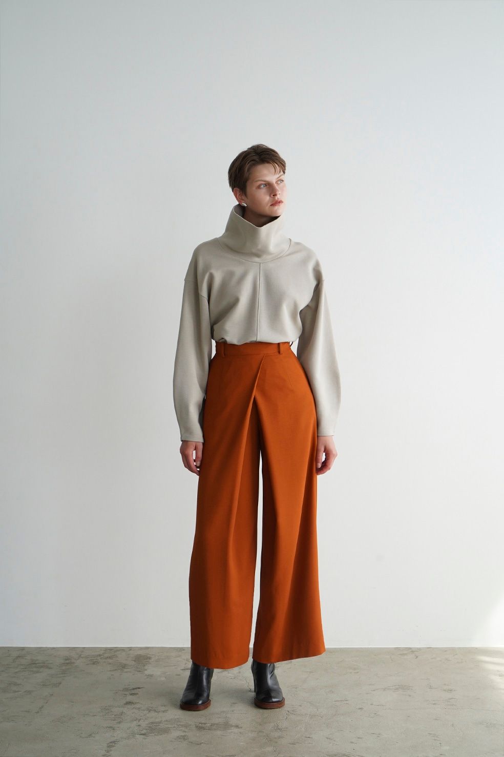 CLANE - クロス タック ワイド パンツ - CROSS TUCK WIDE PANTS