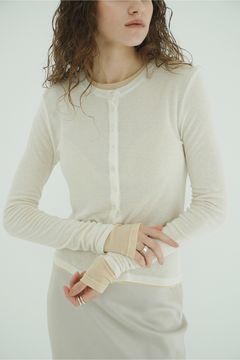 ソフトシアーレイヤードトップス - SOFT SHEER LAYERED TOPS(IVORY)