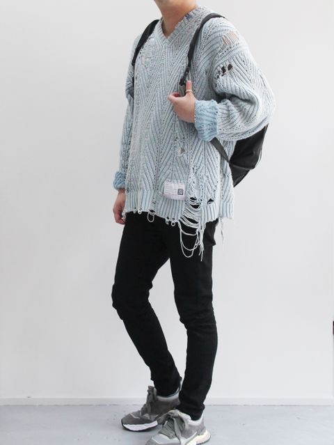 メゾンミハラヤスヒロ 23SS ダメージニットスタイル