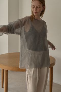 ダブルレイヤード ニット - DOUBLE LAYERED KNIT - SILVER
