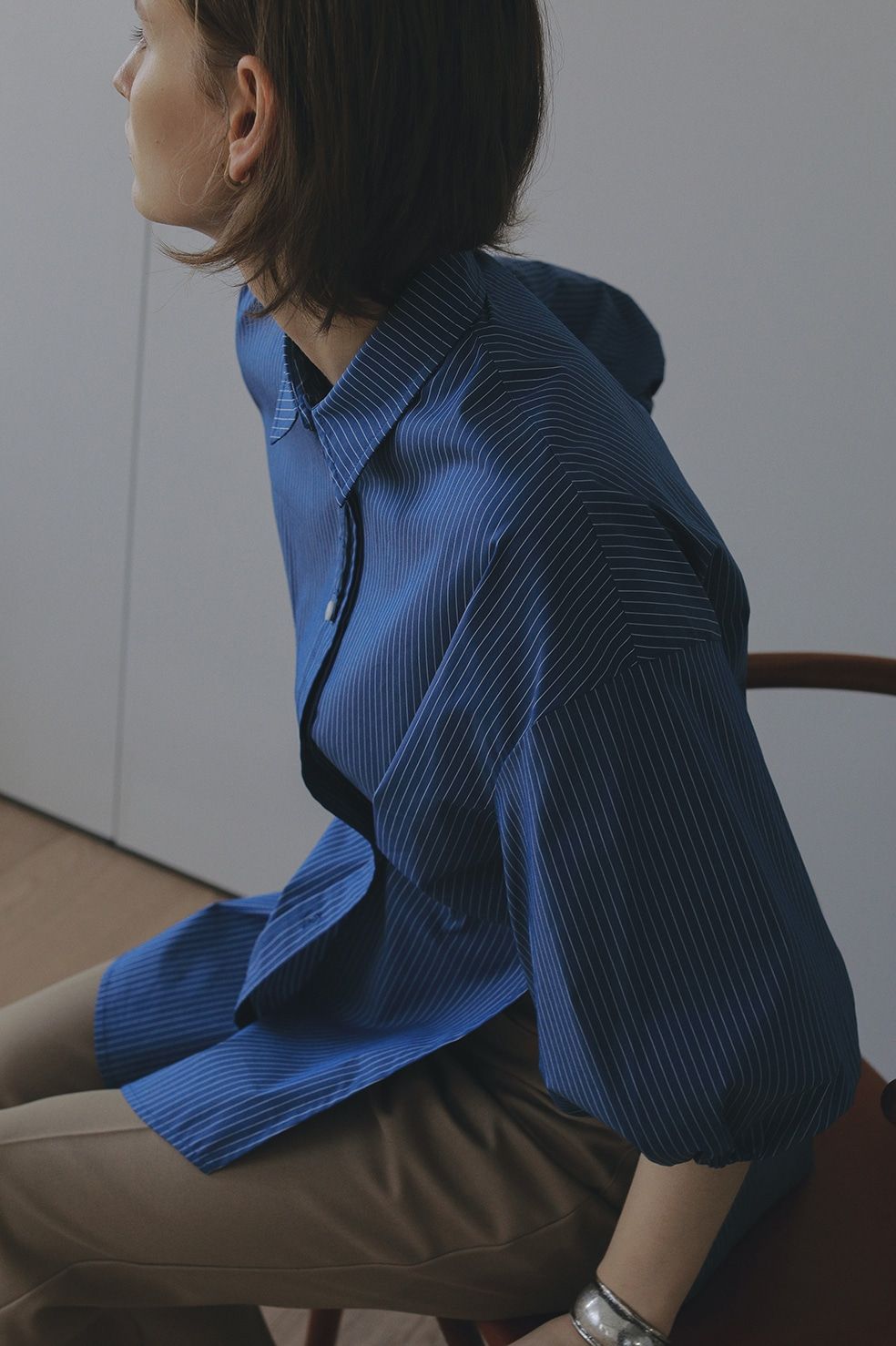 バルーンスリーブシャツ - BALOON SLEEVE SHIRT - STRIPE
