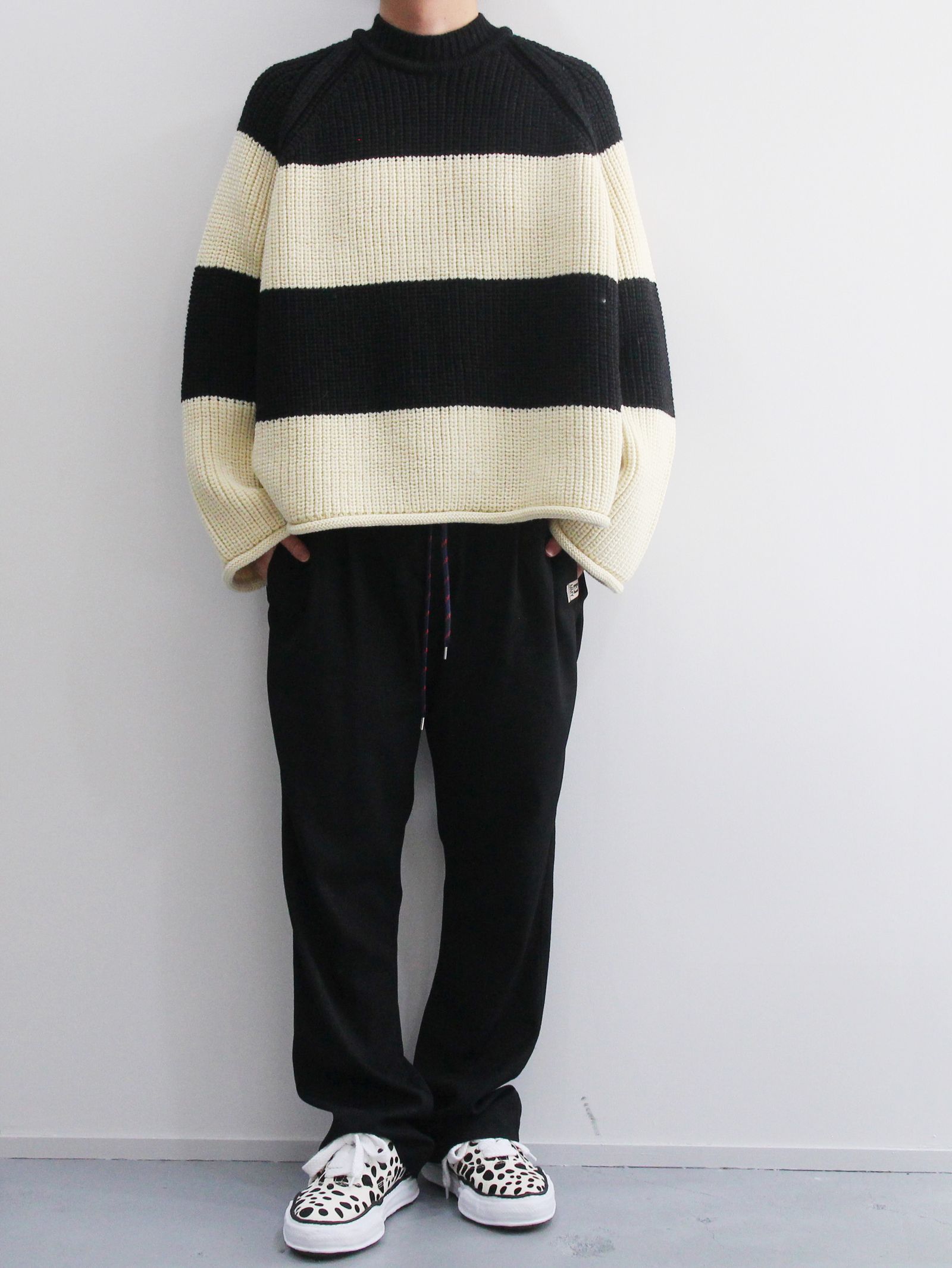 KIDILL - Border Pullover Knit Insist on British Wool - ボーダー ...