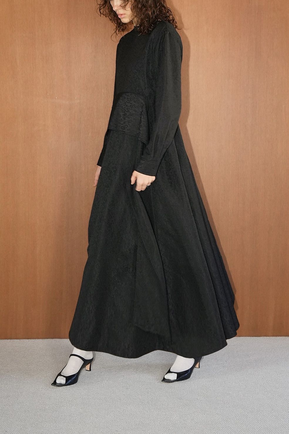 CLANE - ジャガードワンピース - 2WAY JAQUARD ONEPIECE - BLACK 