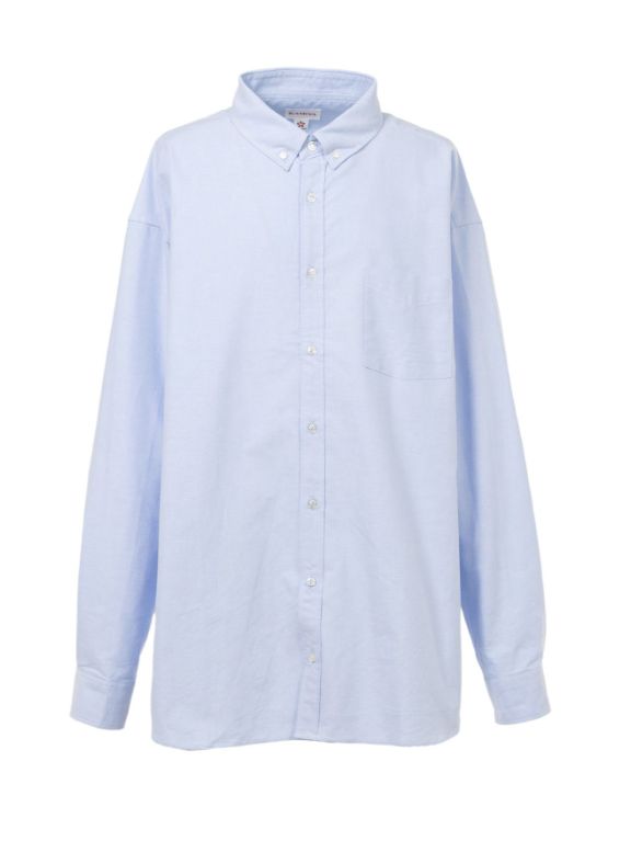 オーバーサイズ オックスフォードシャツ - Oversized Oxford Shirt (BLUE)