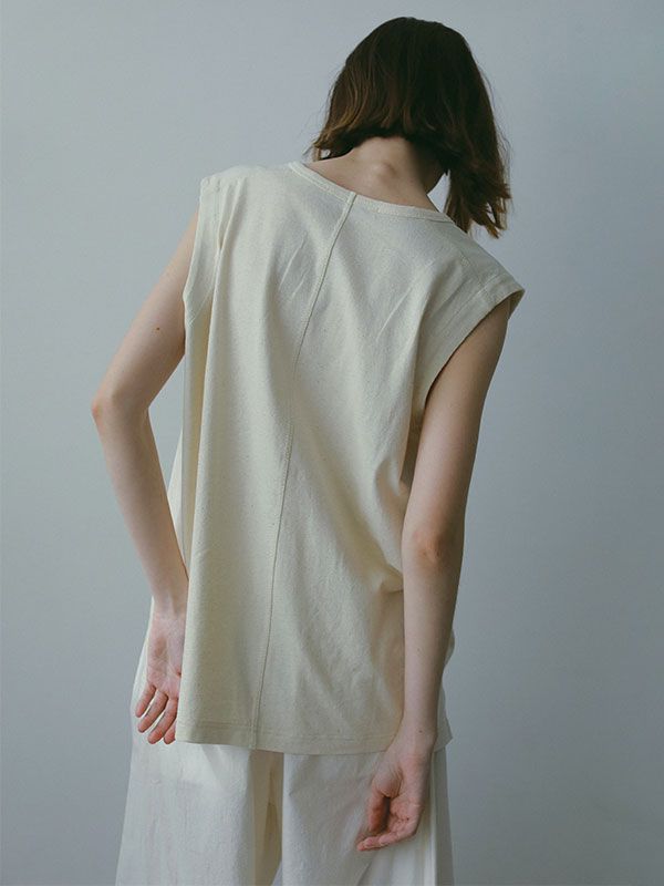 ヘンプコットンスリーブレスプルオーバー - IVORY
