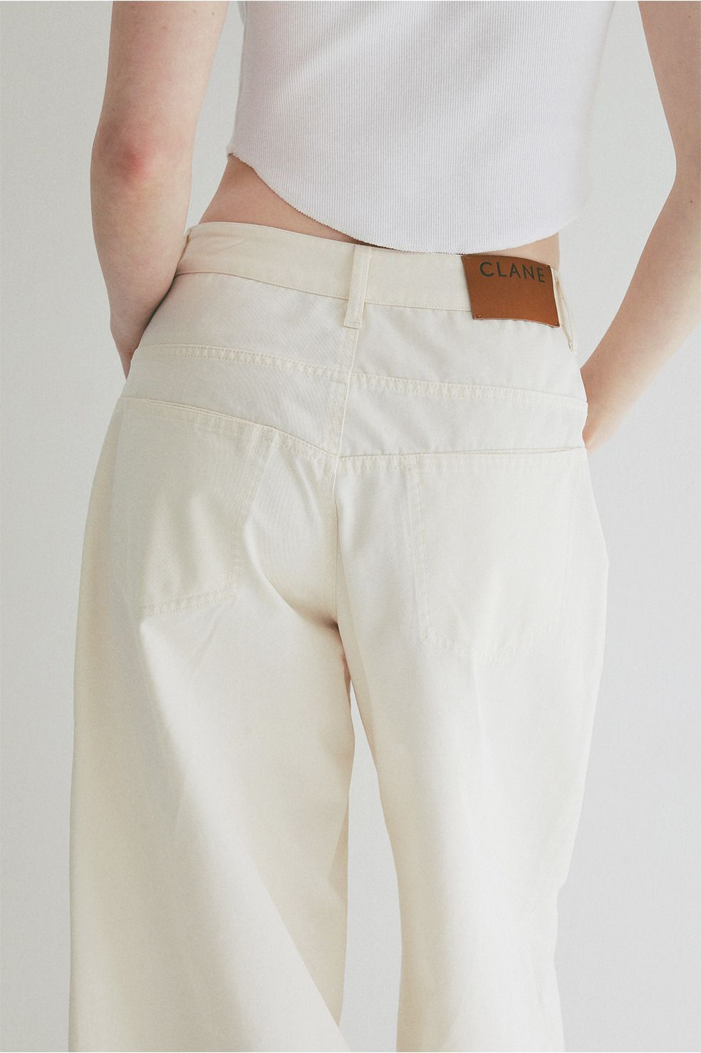ローウエストバレルパンツ -  LOW WAIST BARREL PANTS (IVORY)
