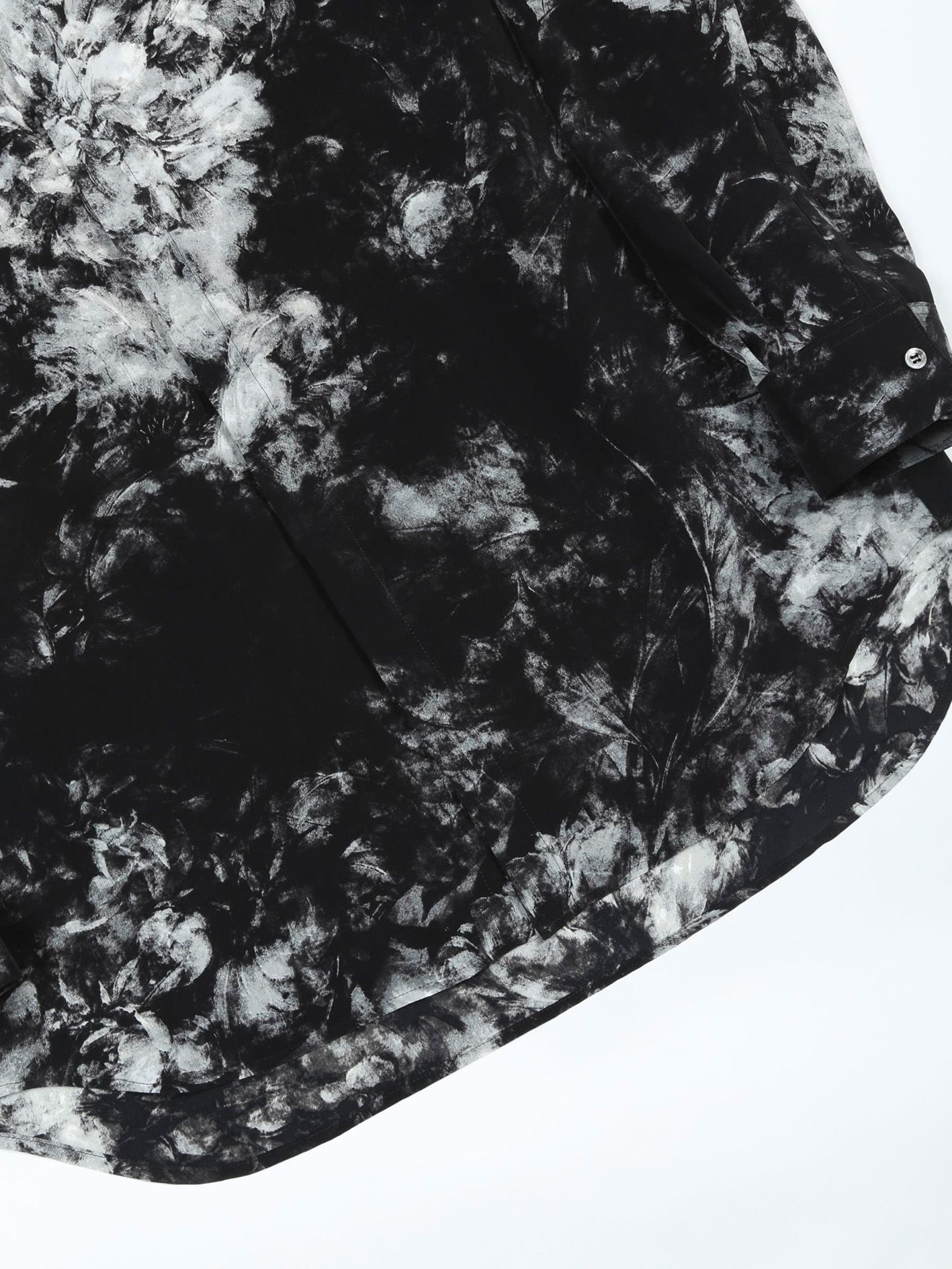 フラワープリントシャツ - Flower Print Shirt - BLACK×GRAY