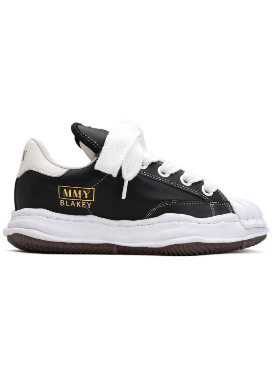 "ブレイキー パッファー"オリジナルソールレザーローカットスニーカー - ブラック - "BLAKEY PUFFER" OG Sole Leather Low-top Sneaker