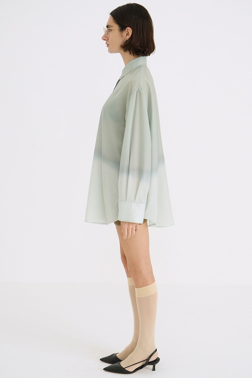 グラデーションプリントシャツ - GRADATION SHIRT - MINT