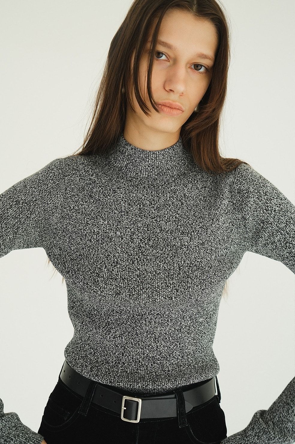 ハイネックリブニット	｜ H/N RIB KNIT TOPS (MIX)