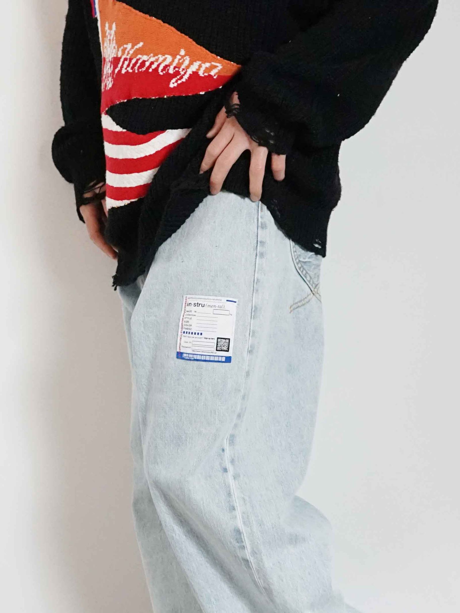 【in・stru(men-tal).】 ワイドデニムパンツ ユニセックス - INDIGO