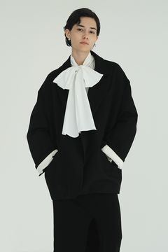 オーバーサイズテーラードジャケット | 2WAY TAILORED OVER JACKET (BLACK)