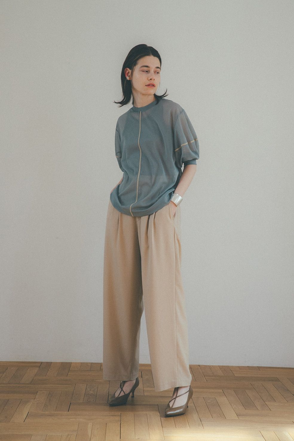 CLANE - ベーシックタックパンツ - BASIC TUCK PANTS - IVORY | ADDICT 