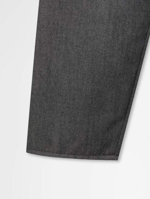 ストレートデニムパンツ - denim pant in wool denim （BLACK)