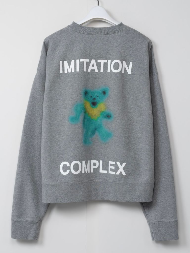 ベア プリント スウェット  - BEAR PRINTED PULLOVER - GREY