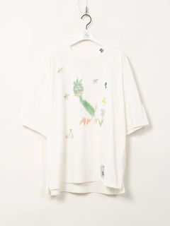 レオンキッズドゥードゥルプリントTシャツ -  Leon Kids Doodle Printed T-shirt （WHITE)