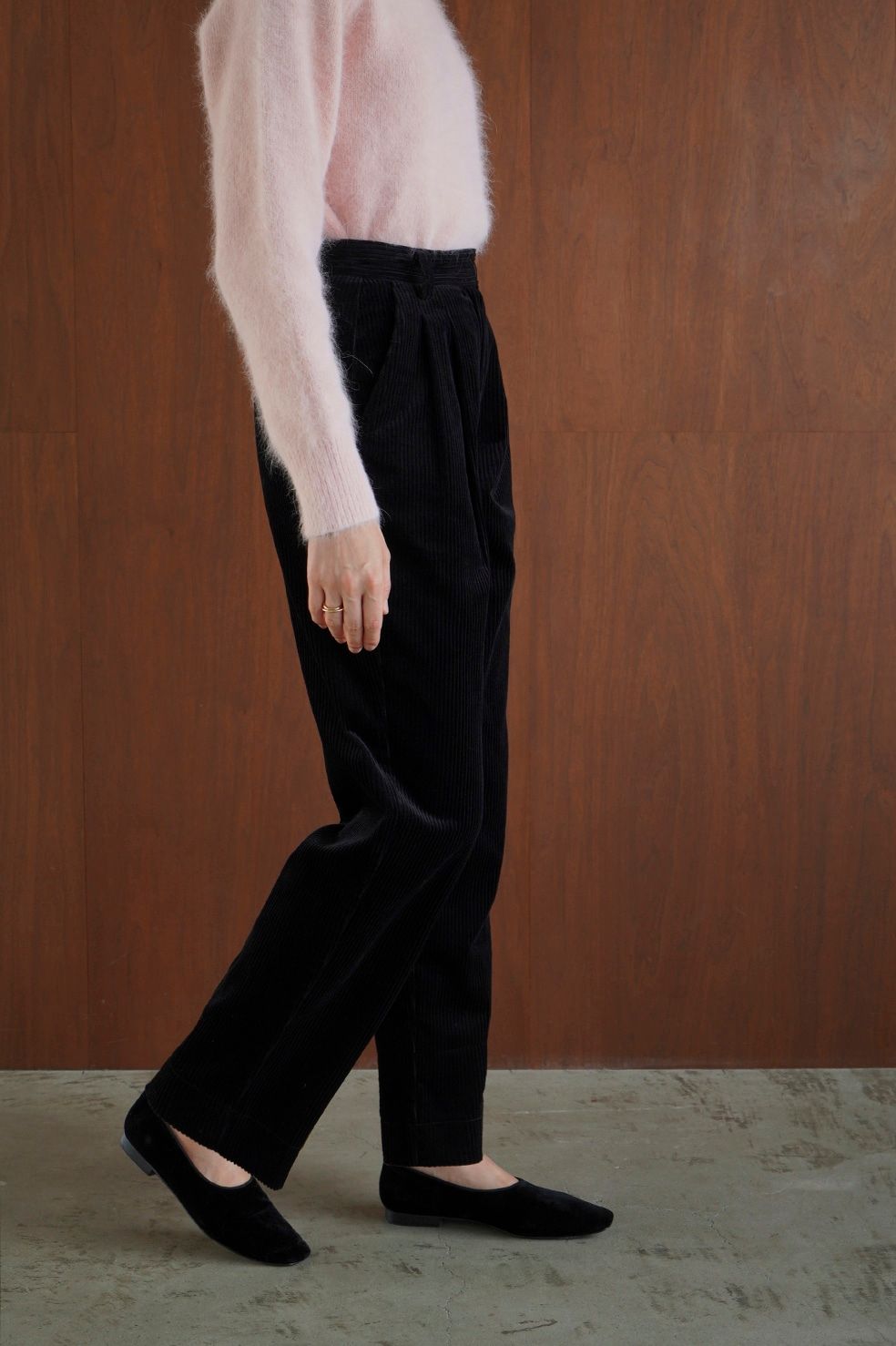 コーデュロイ テーパード パンツ - CORDUROY TAPERED PANTS - BLACK