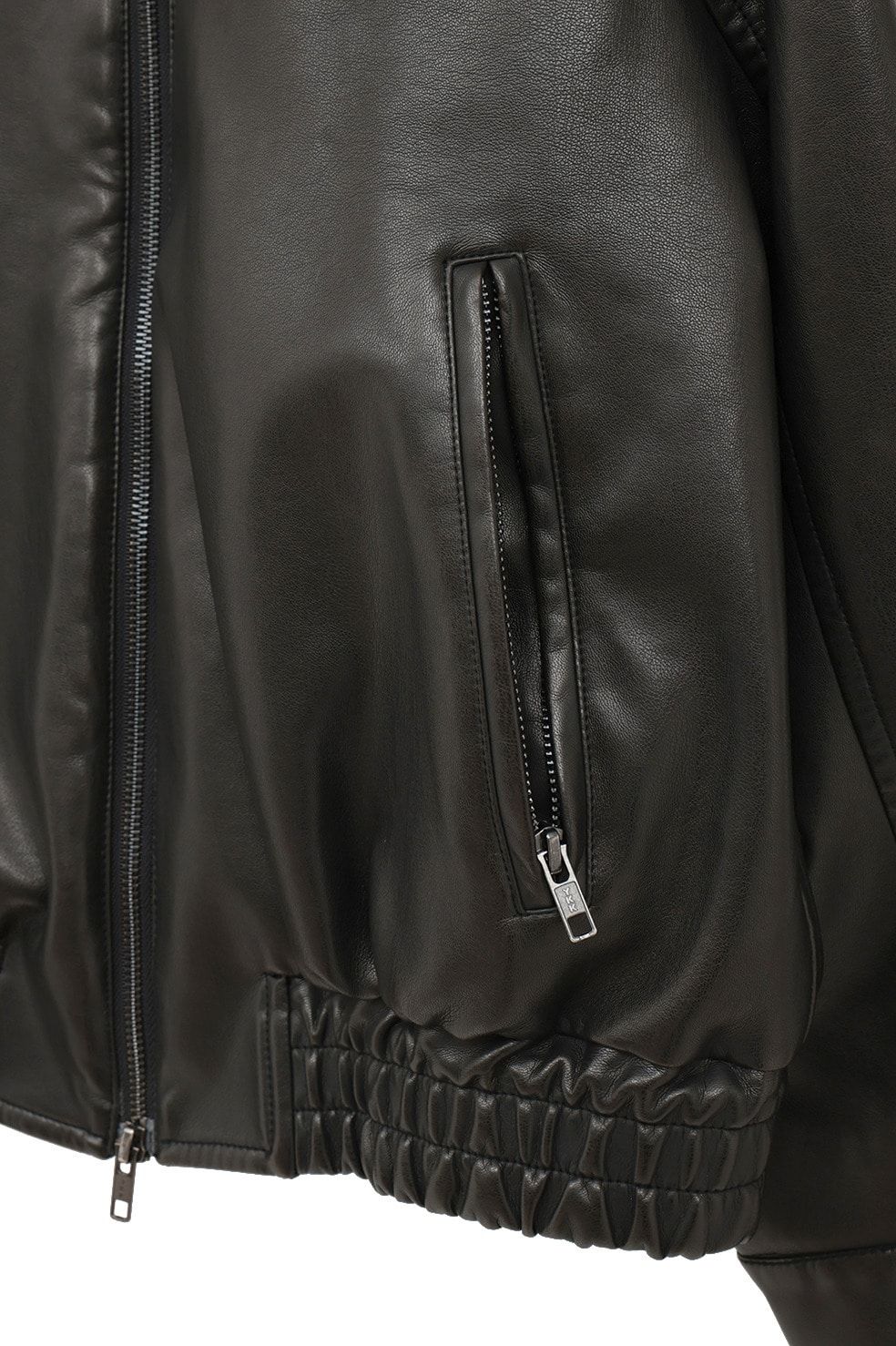 バルキーラインシングルレザージャケット - BULKY LINE SINGLE LEATHER JACKET (BLACK)