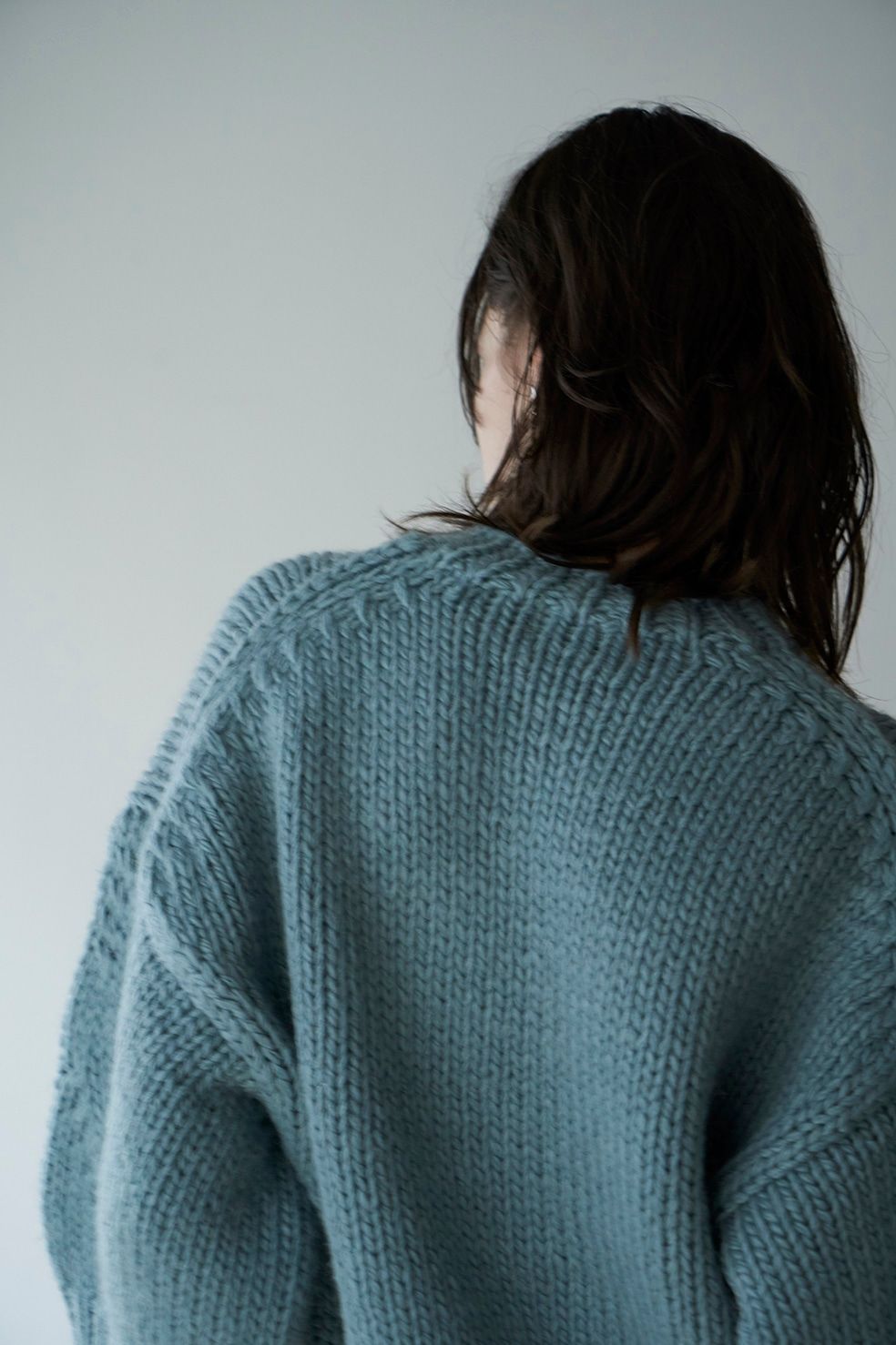CLANE - ドーム型ニットトップス - DOME HAND KNIT TOPS - BLUE 