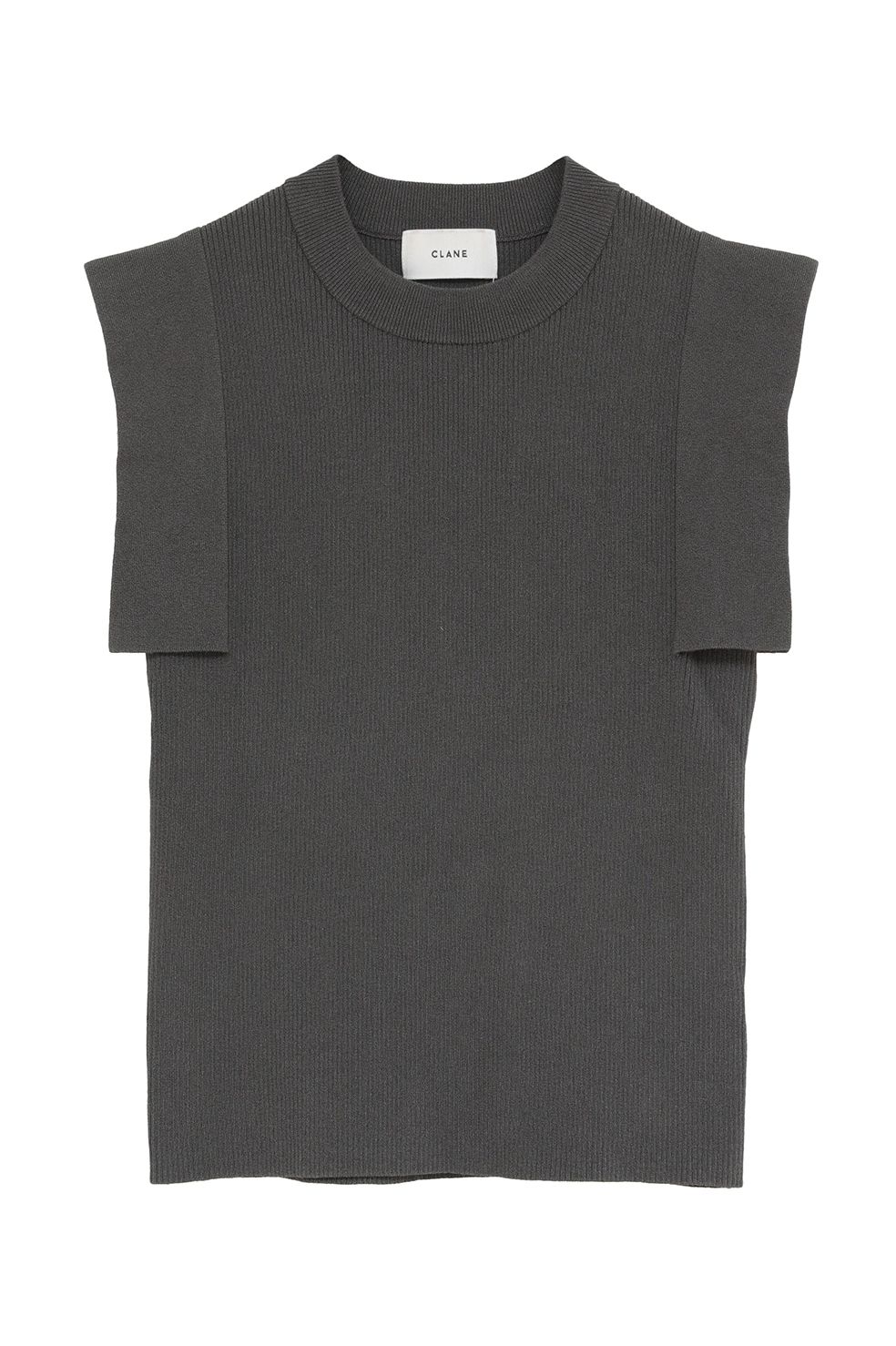 【26SS】 スクエアスリーブニットトップス - SQUARE SLEEVE KNIT TOPS (CHARCOAL GRAY)