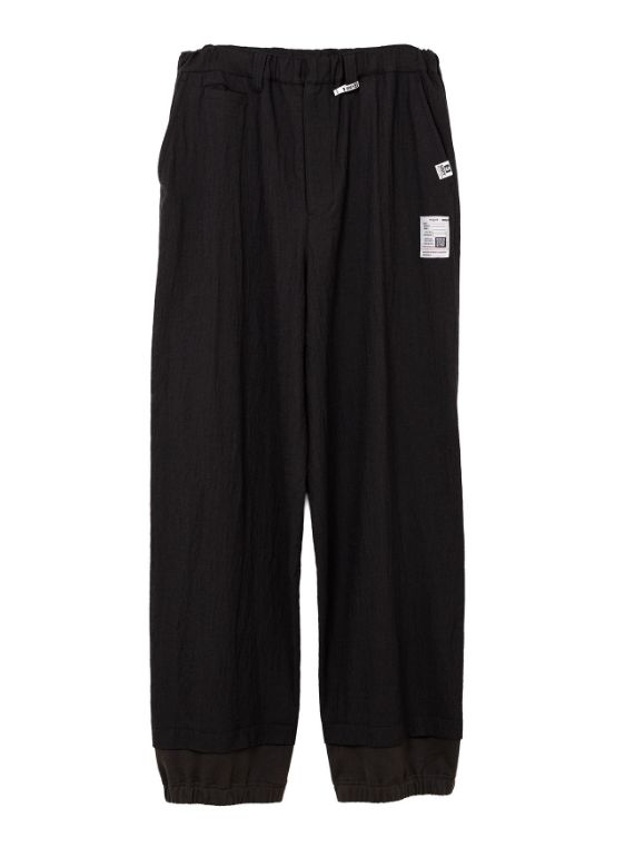 ミックスレイヤードウールパンツ - Mix Layered Wool Pants - BLACK