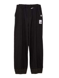 ミックスレイヤードウールパンツ - Mix Layered Wool Pants - BLACK