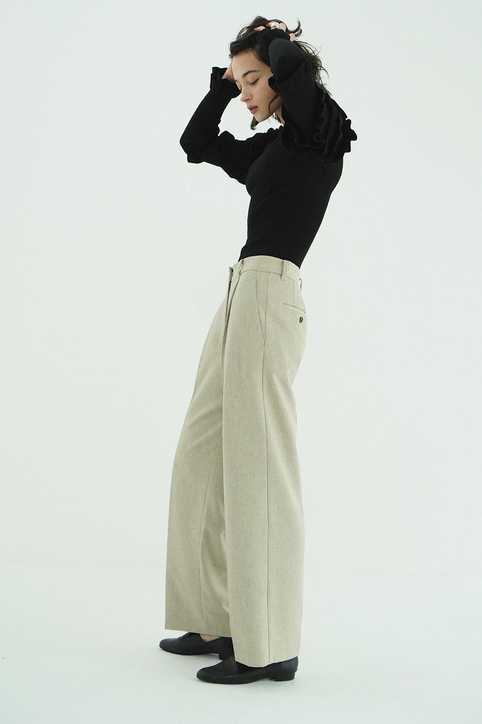 ツーウェイタックストレートパンツ - 2WAY TUCK STRAIGHT PANTS (MIX)