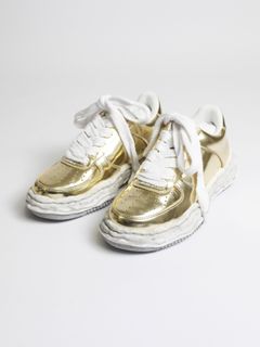 "WAYNE" OG DE Sole Leather Low-top Sneaker   A07FW706 - GOLD