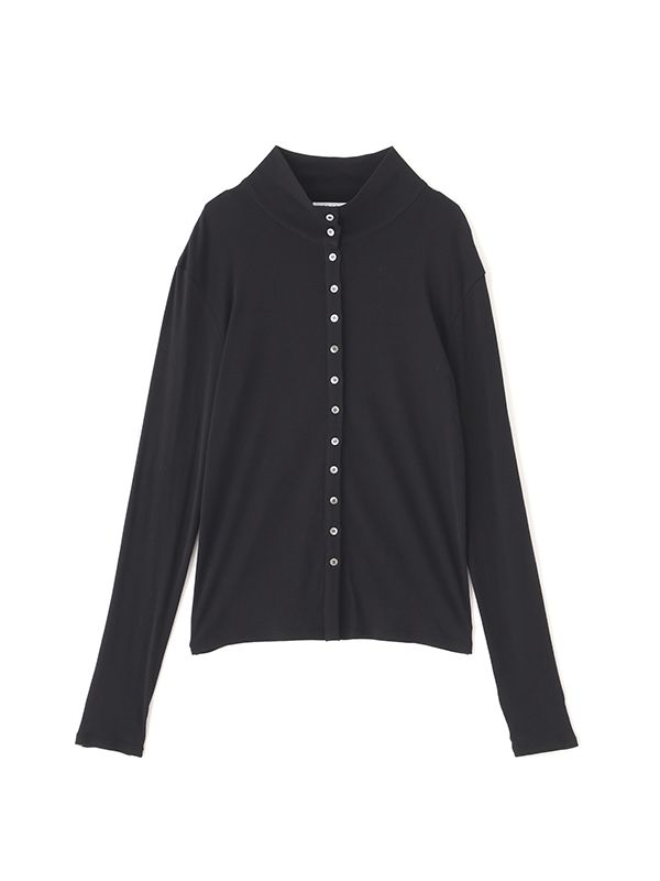 ガーゼフライスフロントオープンプルオーバー (BLACK)