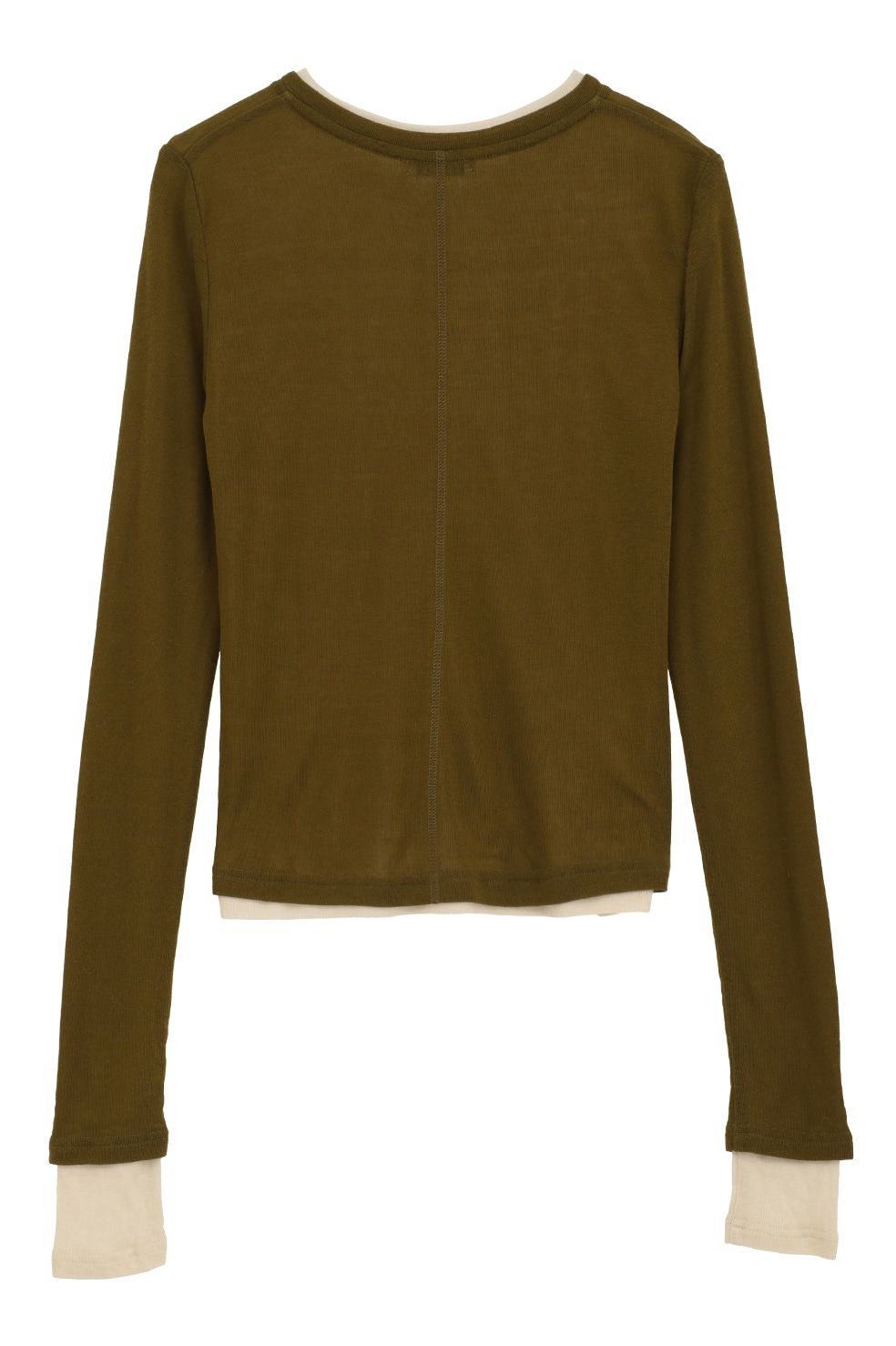 ソフトシアーレイヤードトップス - SOFT SHEER LAYERED TOPS(KHIKI)