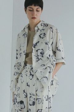 フラワーシャツ - BLURRED FLOWER SHIRTS - WHITE