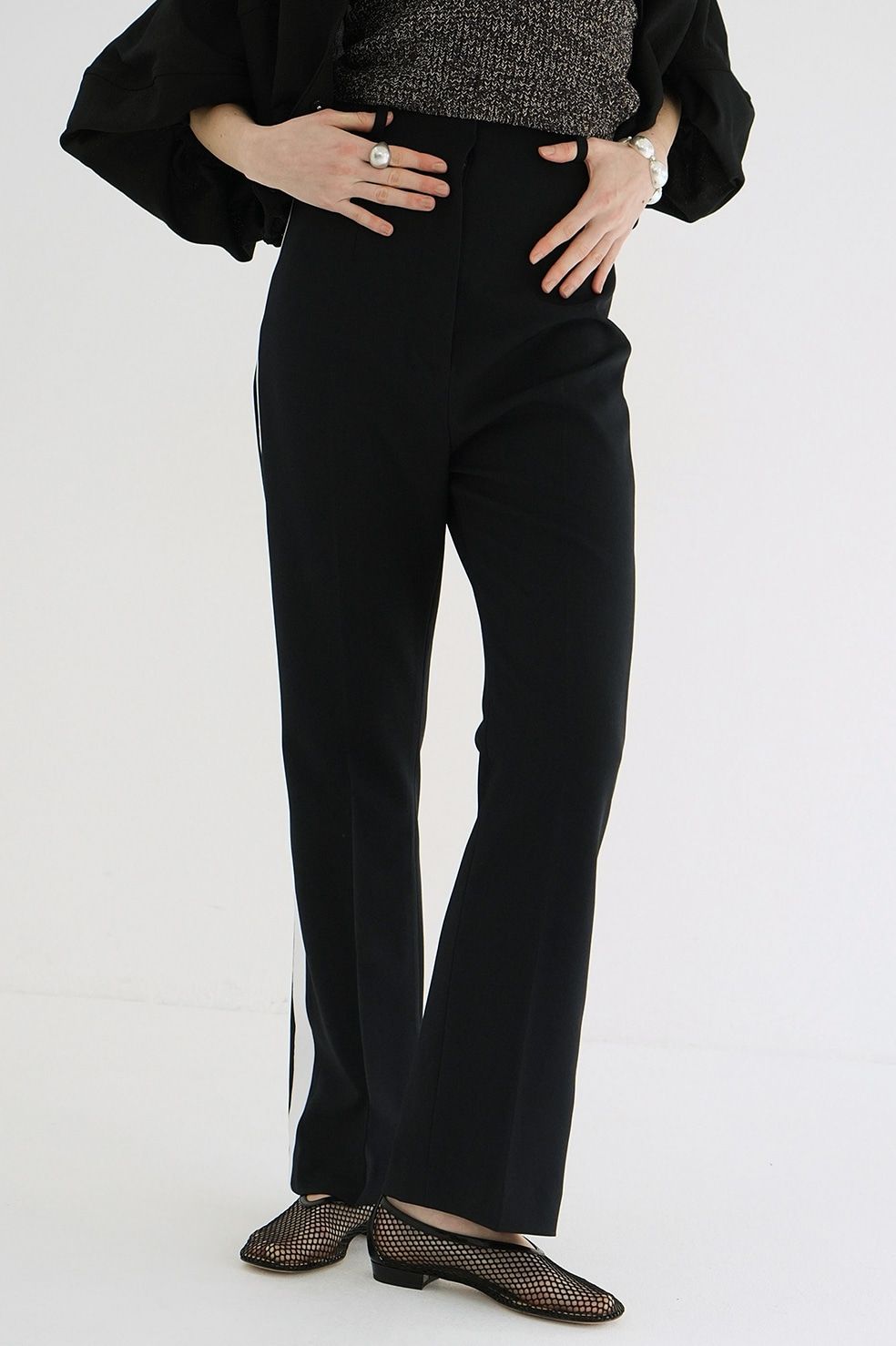 CLANE - ハイウエストパンツ - HIGH WAIST SIDE LINE PANTS CLANE - ハイウエストパンツ - HIGH WAIST SIDE LINE PANTS