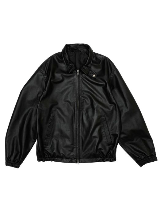 【26SS】レザードリズラーブルゾン -  LEATHER DRIZZLER JACKET - BLACK