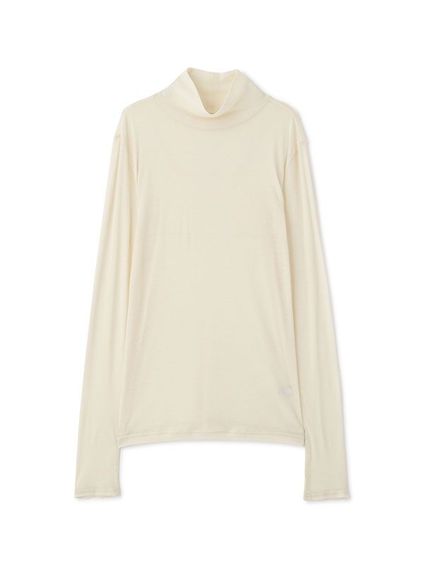 バーサタイルハイネックシアーロンTee (IVORY)