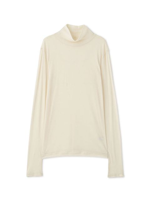 バーサタイルハイネックシアーロンTee (IVORY)