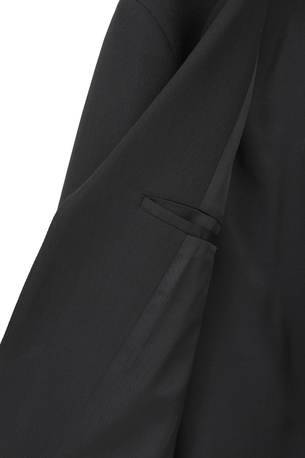 ヘリンボーン柄 テーラードジャケット - HERRINGBONE TAILORED JACKET (BLACK)