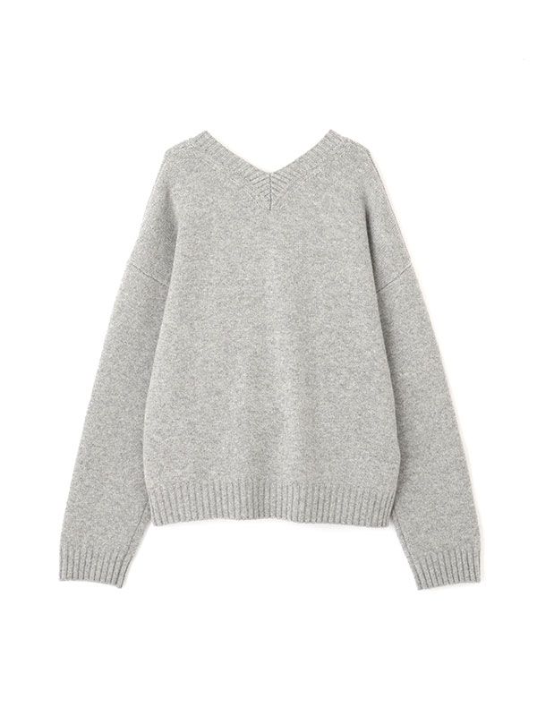 Vネック2wayニットプルオーバー  (GREY)