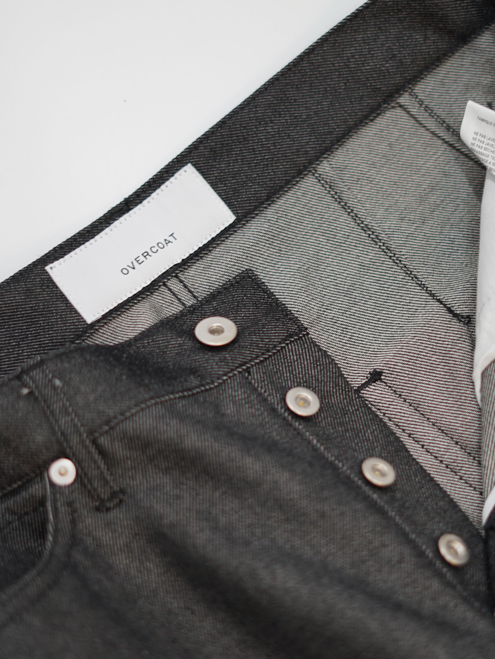 ウールデニムパンツ / ストレート  - denim pant in wool denim （BLACK)
