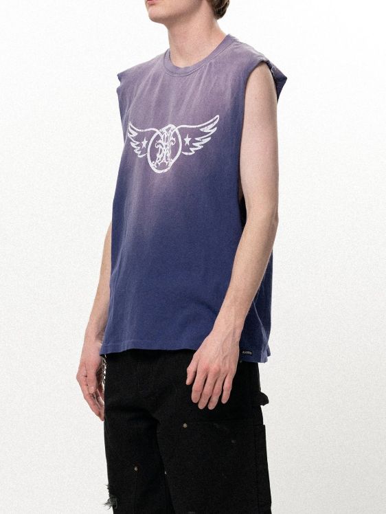 "AERO-KMY" Sleeveless T-shirt - スリーブレス Tシャツ (NAVY)
