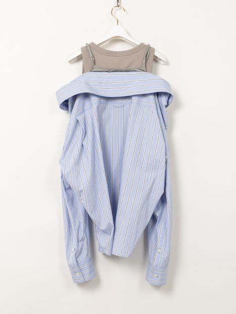 【レディース】レイヤードストライプシャツ | LAYERED STRIPE SHIRTS - BLUE