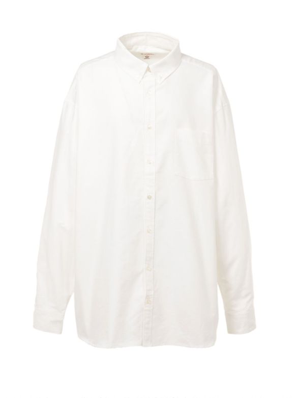 オーバーサイズ オックスフォードシャツ - Oversized Oxford Shirt (WHITE)