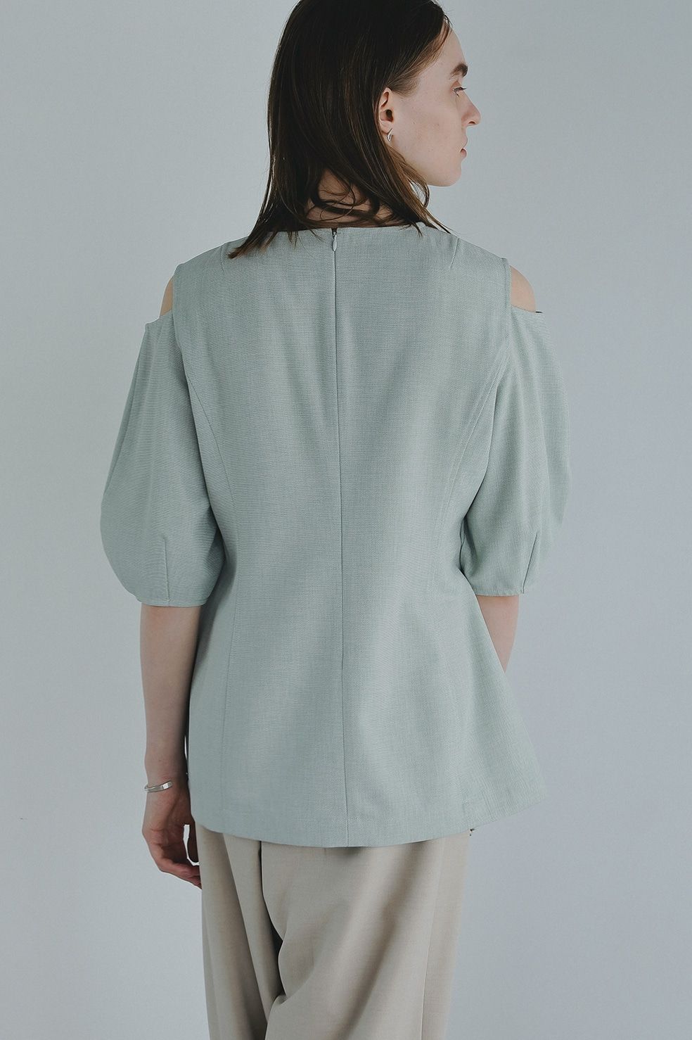 スラッシュショルダートップス - SLASH SHOULDER TOPS - MINT