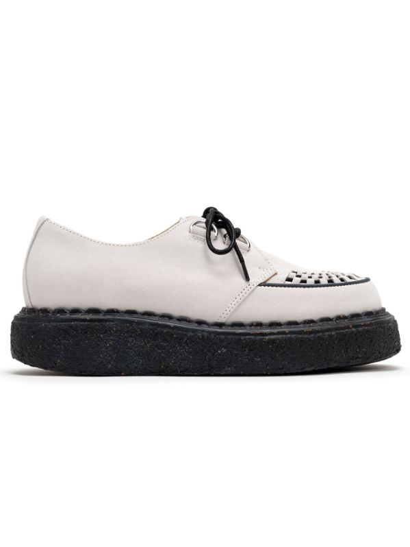 スエード インターレースシューズ - "DAVID"Suede Inter Lace Shoes (WHITE)