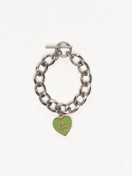 チャームブレスレット - "I LOVE YOU" Pin Charm Bracelet  (IVORY)
