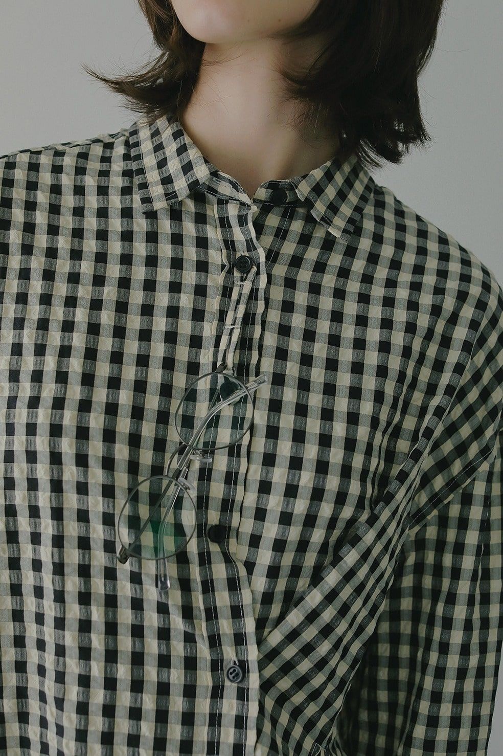 オーバーサイズシャツ -  OVER SIZED 2WAY SHIRT(MIX)