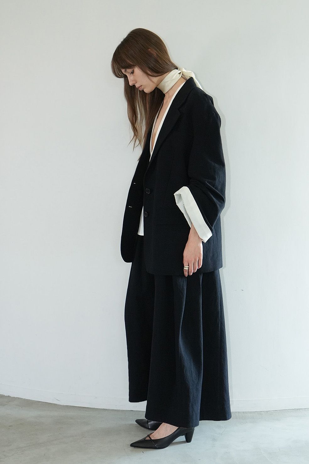 CLANE - LOOSE BELL SLEEVE JACKET- BLACK - ルーズベルスリーブ ...