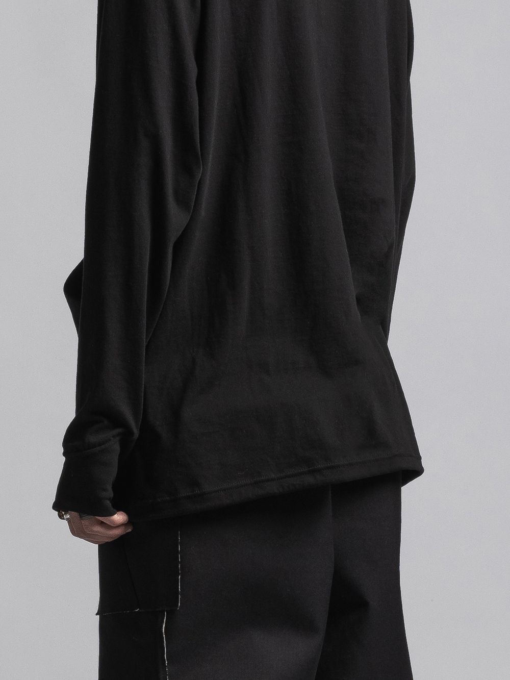 タートルネックカッソー - 40/- soft jersey Turtle necked T BLACK