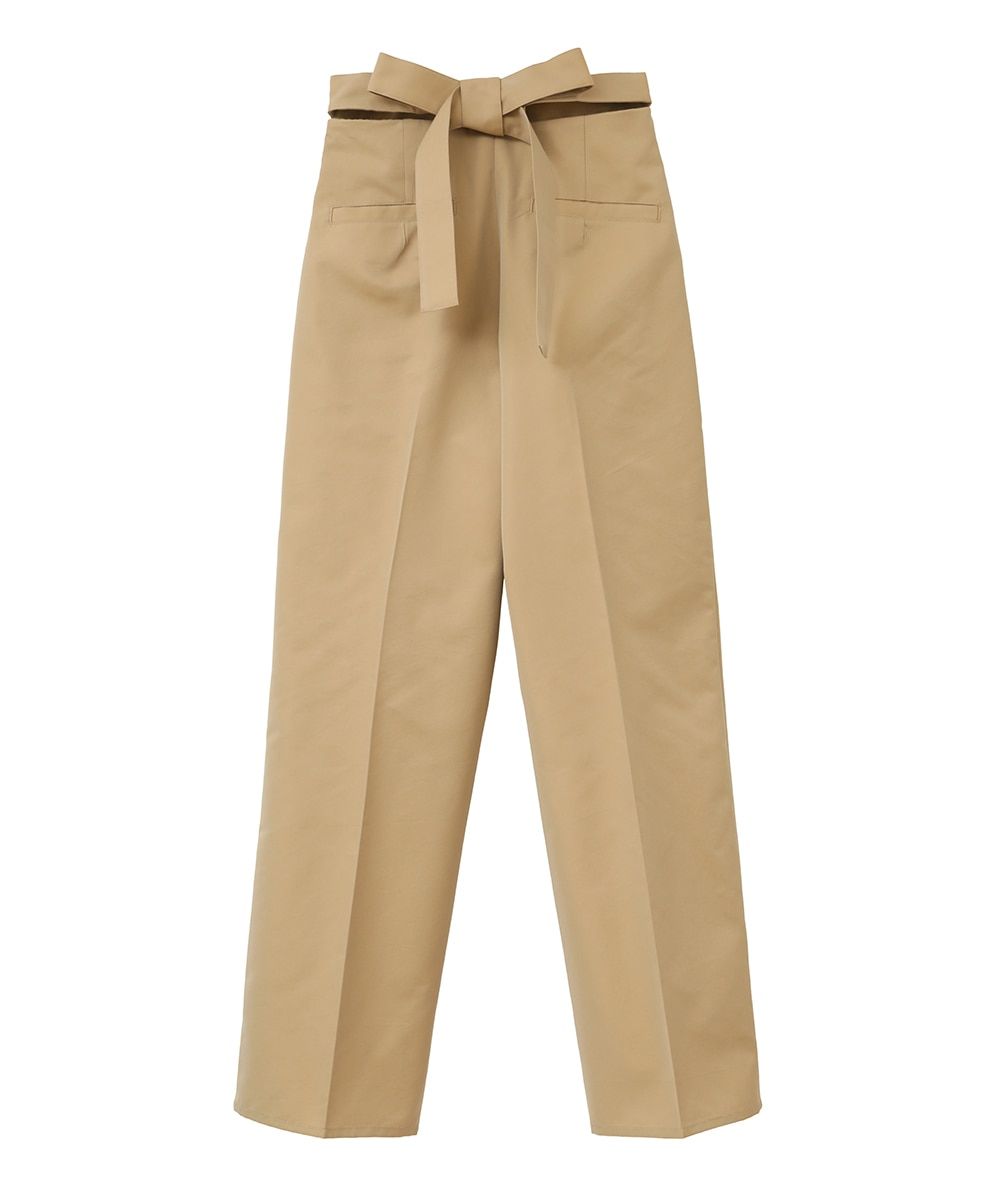 CLANE - バックリボンパンツ - BACK RIBBON PANTS - BEIGE | ADDICT