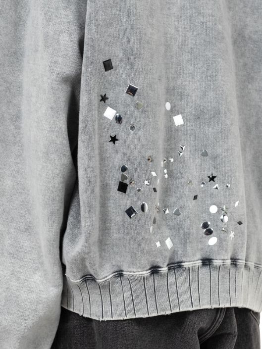 エンベリッシュ ブリーチ スウェット - Embellish Bleach Po (GREY)