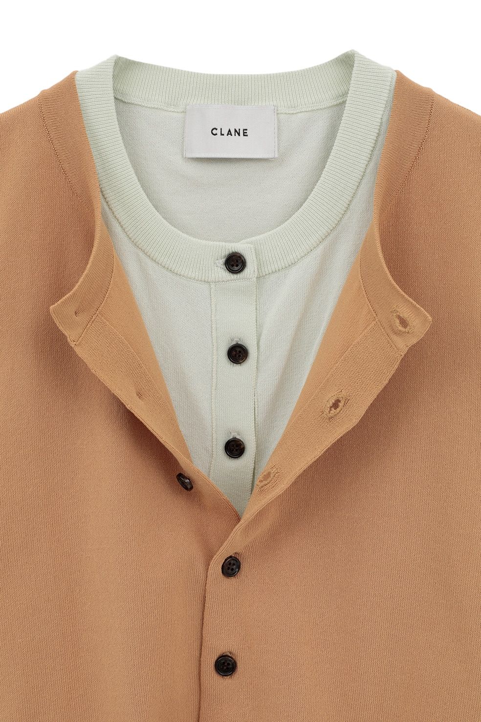 レイヤーニットカーディガン - W LAYERED KNIT CARDIGAN (BEIGE)